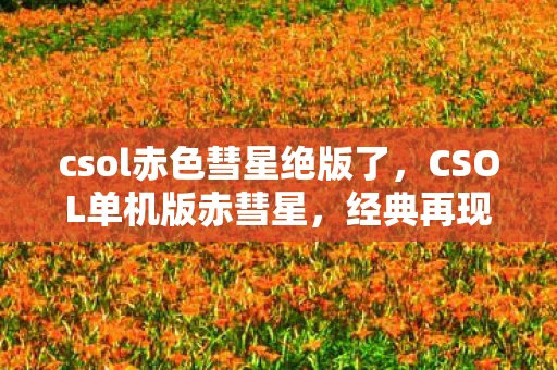 csol赤色彗星绝版了，CSOL单机版赤彗星，经典再现，单机新体验