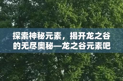揭开龙之谷的无尽奥秘图片
