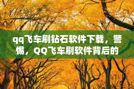 qq飞车刷钻石软件下载，警惕，QQ飞车刷软件背后的风险与骗局