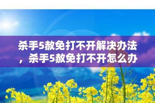 杀手5赦免打不开解决办法,杀手5赦免打不开怎么办? 杀手5赦免打不开解决办法,杀手5赦免打不开怎么办?