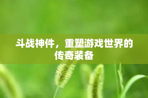 斗战神件,重塑游戏世界的传奇装备 斗战神件,重塑游戏世界的传奇装备