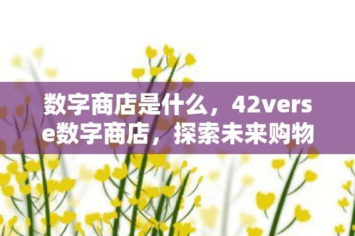 数字商店是什么，42verse数字商店，探索未来购物的新纪元