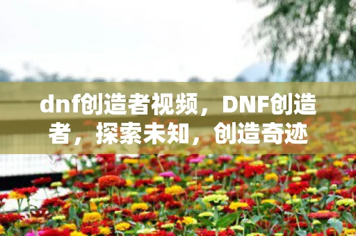 dnf创造者视频，DNF创造者，探索未知，创造奇迹