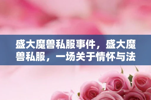 盛大魔兽私服事件，盛大魔兽私服，一场关于情怀与法律的灰色地带
