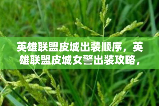 英雄联盟皮城出装顺序,英雄联盟皮城女警出装攻略,打造最强ADC 英雄联盟皮城出装顺序,英雄联盟皮城女警出装攻略,打造最强ADC