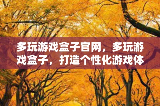 多玩游戏盒子官网,多玩游戏盒子,打造个性化游戏体验的必备神器 多玩游戏盒子官网,多玩游戏盒子,打造个性化游戏体验的必备神器