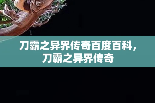 刀霸之异界传奇百度百科，刀霸之异界传奇