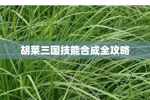 胡莱三国技能合成全攻略图片
