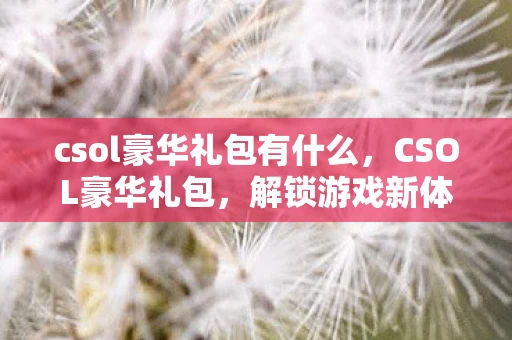 csol豪华礼包有什么，CSOL豪华礼包，解锁游戏新体验，打造顶级装备