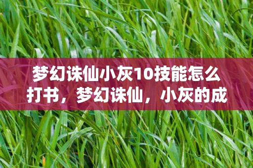 梦幻诛仙小灰10技能怎么打书,梦幻诛仙,小灰的成长之旅 梦幻诛仙小灰10技能怎么打书,梦幻诛仙,小灰的成长之旅