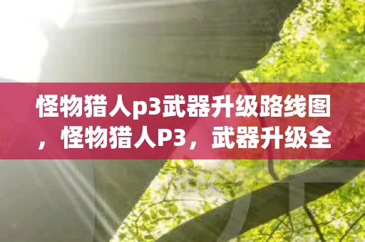 怪物猎人p3武器升级路线图，怪物猎人P3，武器升级全攻略