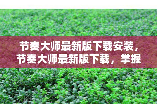 节奏大师最新版下载安装，节奏大师最新版下载，掌握音乐节奏，尽享指尖律动