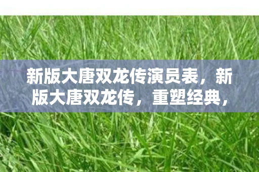 新版大唐双龙传演员表，新版大唐双龙传，重塑经典，再现江湖风云