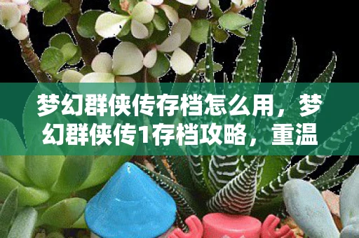 梦幻群侠传存档怎么用，梦幻群侠传1存档攻略，重温经典，打造你的传奇之旅