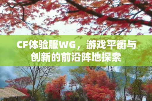 游戏平衡与创新的前沿阵地探索图片