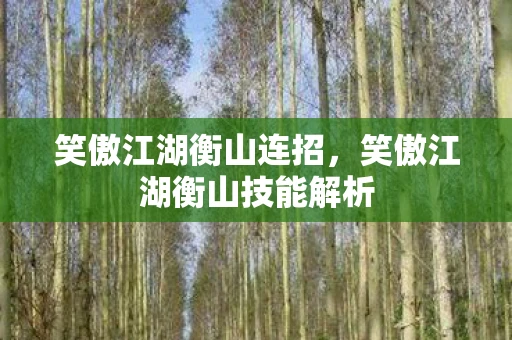 笑傲江湖衡山连招,笑傲江湖衡山技能解析 笑傲江湖衡山连招,笑傲江湖衡山技能解析