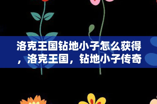 洛克王国钻地小子怎么获得，洛克王国，钻地小子传奇