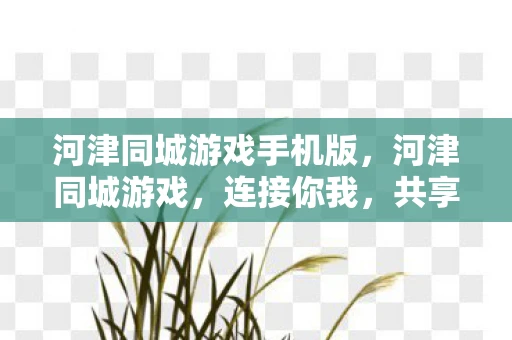 河津同城游戏手机版，河津同城游戏，连接你我，共享欢乐