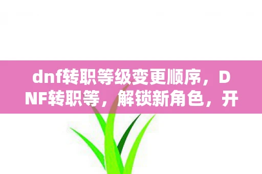dnf转职等级变更顺序,DNF转职等,解锁新角色,开启冒险新篇章 dnf转职等级变更顺序,DNF转职等,解锁新角色,开启冒险新篇章