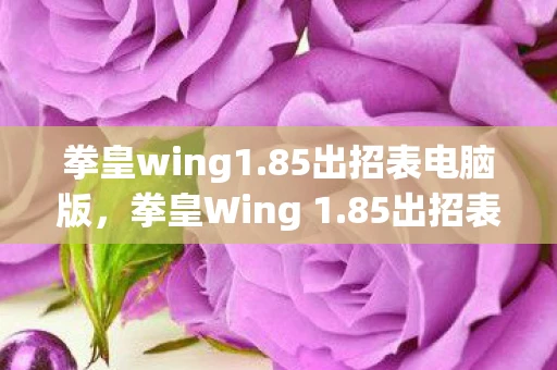 拳皇wing1.85出招表电脑版,拳皇Wing 1.85出招表详解 拳皇wing1.85出招表电脑版,拳皇Wing 1.85出招表详解
