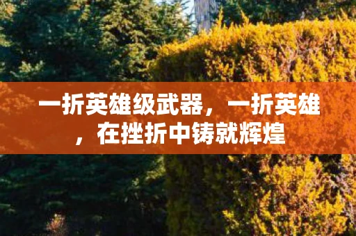 一折英雄级武器,一折英雄,在挫折中铸就辉煌 一折英雄级武器,一折英雄,在挫折中铸就辉煌