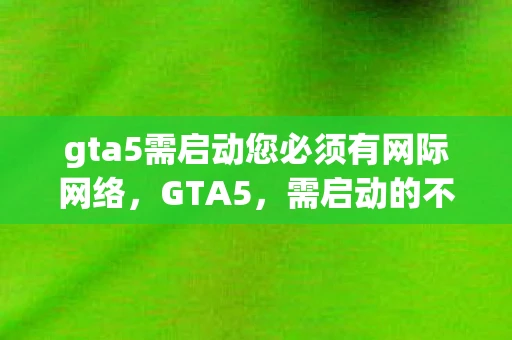 gta5需启动您必须有网际网络，GTA5，需启动的不仅仅是游戏，更是自由与冒险的邀请