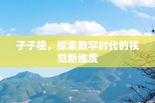 子子视，探索数字时代的视觉新维度