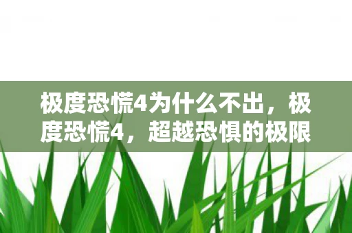 极度恐慌4为什么不出，极度恐慌4，超越恐惧的极限