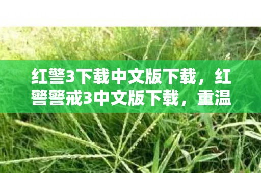 红警3下载中文版下载，红警警戒3中文版下载，重温经典，再燃战火