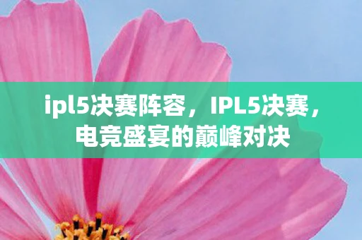 ipl5决赛阵容,IPL5决赛,电竞盛宴的巅峰对决 ipl5决赛阵容,IPL5决赛,电竞盛宴的巅峰对决