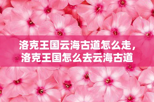 洛克王国云海古道怎么走,洛克王国怎么去云海古道 洛克王国云海古道怎么走,洛克王国怎么去云海古道