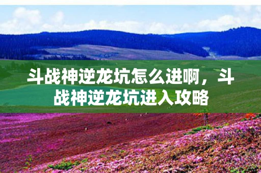 斗战神逆龙坑怎么进啊，斗战神逆龙坑进入攻略