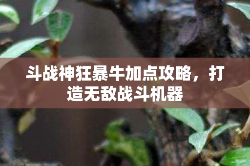 斗战神狂暴牛加点攻略图片