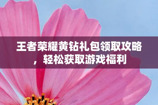 王者荣耀黄钻礼包领取攻略图片