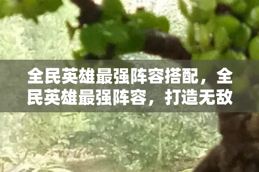 全民英雄最强阵容搭配,全民英雄最强阵容,打造无敌战斗组合 全民英雄最强阵容搭配,全民英雄最强阵容,打造无敌战斗组合