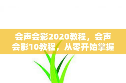 会声会影2020教程,会声会影10教程,从零开始掌握视频编辑技巧 会声会影2020教程,会声会影10教程,从零开始掌握视频编辑技巧