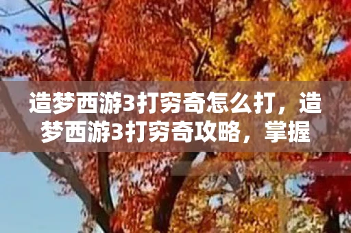 造梦西游3打穷奇怎么打，造梦西游3打穷奇攻略，掌握技巧，轻松战胜BOSS