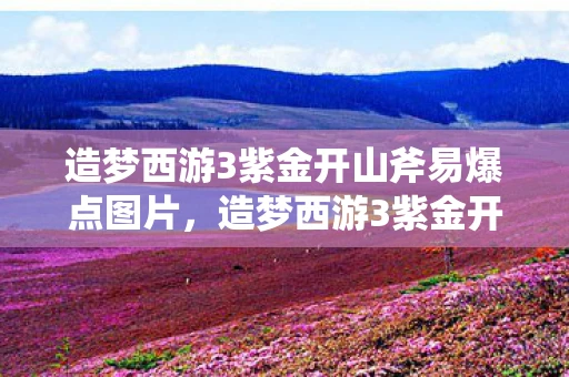 造梦西游3紫金开山斧易爆点图片，造梦西游3紫金开山斧易爆点揭秘