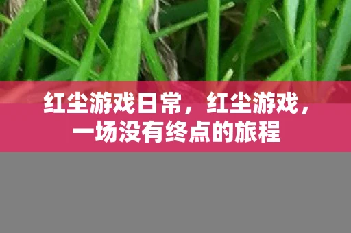 红尘游戏日常，红尘游戏，一场没有终点的旅程