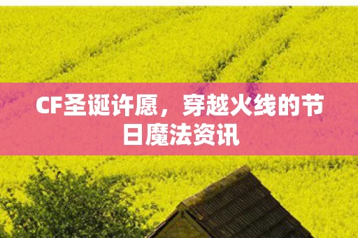 穿越火线的节日魔法资讯图片