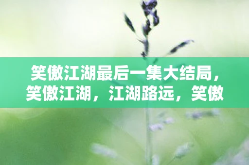 笑傲江湖最后一集大结局，笑傲江湖，江湖路远，笑傲终章