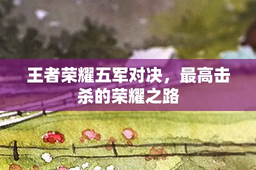 最高击杀的荣耀之路图片