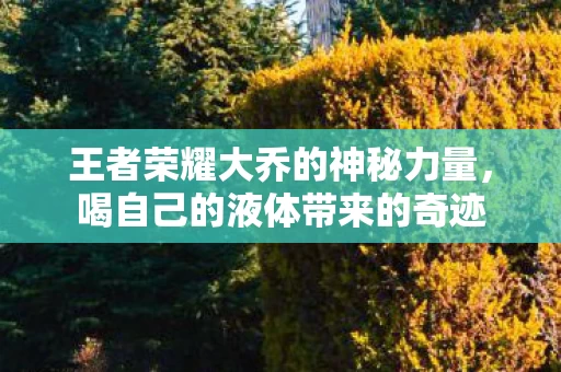 王者荣耀大乔的神秘力量图片