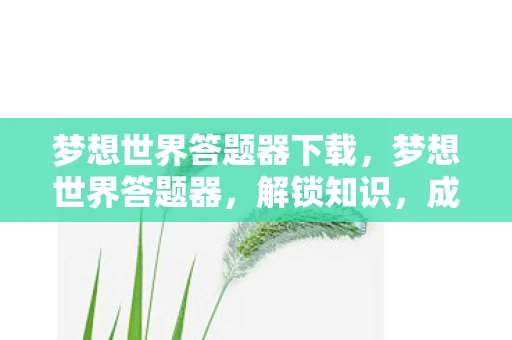 梦想世界答题器下载，梦想世界答题器，解锁知识，成就梦想