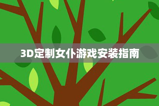 3D定制女仆游戏安装指南图片