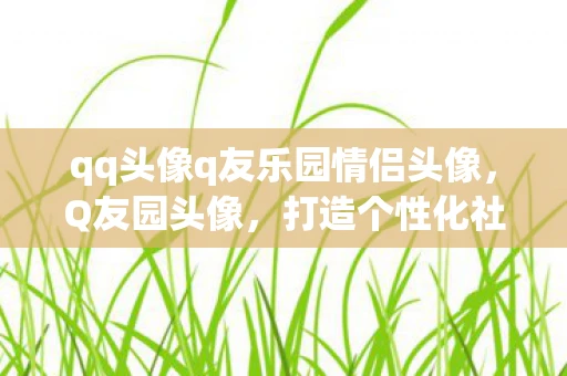 qq头像q友乐园情侣头像，Q友园头像，打造个性化社交新风尚