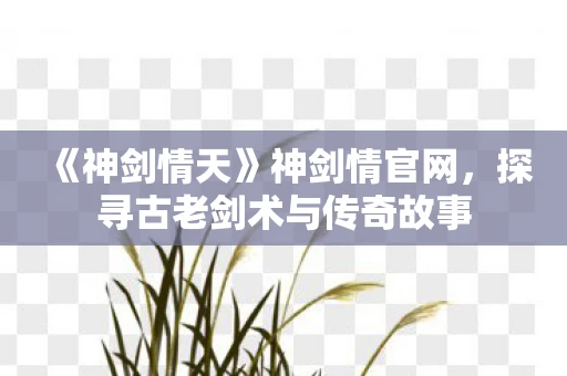 《神剑情天》神剑情官网，探寻古老剑术与传奇故事