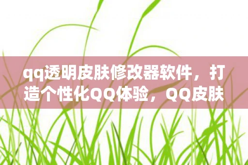 qq透明皮肤修改器软件，打造个性化QQ体验，QQ皮肤透明修改器使用指南
