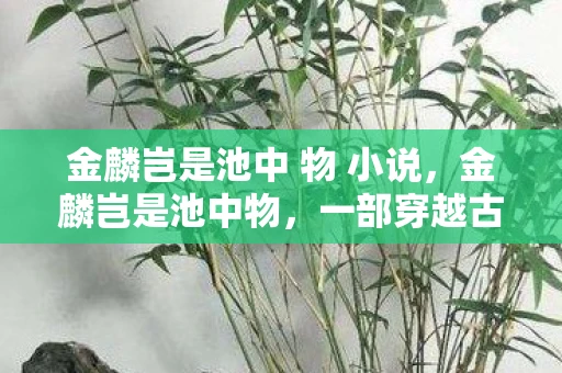 金麟岂是池中 物 小说,金麟岂是池中物,一部穿越古言的精彩篇章 金麟岂是池中 物 小说,金麟岂是池中物,一部穿越古言的精彩篇章