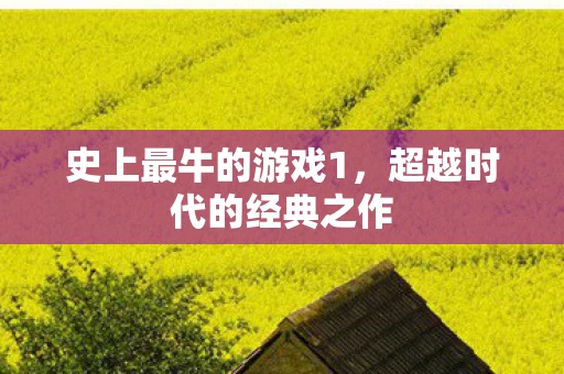 史上最牛的游戏1,超越时代的经典之作 史上最牛的游戏1,超越时代的经典之作